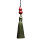 thumbnail image 1 of Colgante de borlas de calabaza de sándalo rojo con hojas pequeñas, bonito colgante artesanal para teléfono móvil (1 pieza), 1 of 5