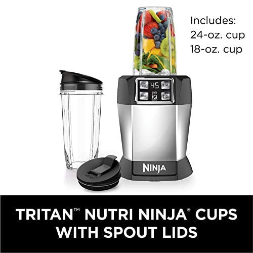 Og hold Opsætning Stat Ninja BL480D Nutri 1000 Watt Auto-IQ Base for Juices, Shakes & Smoothies  Personal Blender, 18 and 24 Oz, Black/Silver - Walmart.com