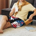 thumbnail image 2 of Daiia Gnome Independence Day Mens Woven Stretch Pajama Short,Short Pajama Pants-Large, 2 of 7