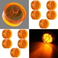 thumbnail image 5 of 10Pcs For Truck Trailer Stylish Amber Round Side Marker Light 2" 9 LED Clearance Marker Lamp, 5 of 5