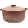thumbnail image 1 of Versatile Terracotta Cooking Pot with Handle for Stews and Soups Durable Clay Cookware for Home Kitchen Use Multi, 1 of 9