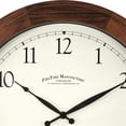 thumbnail image 4 of & Co. Walnut Garrison Wall Clock, 16" Diameter, Solid Wood, No Ticking Sound, 4 of 4