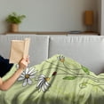thumbnail image 3 of Daisy Soft Flannel Fleece Throw Blanket, Hand Drawn Style Chamomile Flowers Ladybugs and Grunge Look Graphic, Cozy Plush for Indoor and Outdoor Use, 70" x 90", Multicolor, by Ambesonne, 3 of 5