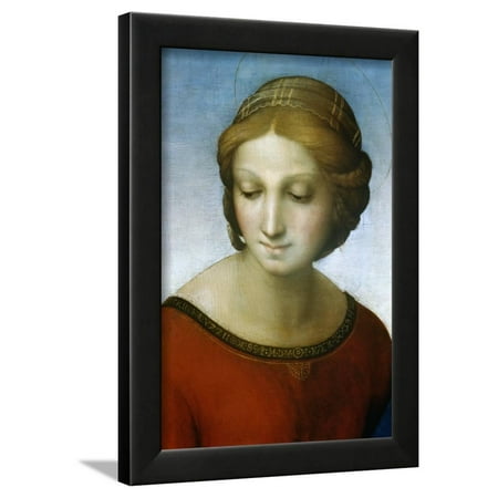 Detail of Madonna of the Meadow Framed Print Wall Art By