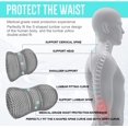 thumbnail image 4 of Almohada de apoyo lumbar, almohada lumbar de espuma viscoelástica para aliviar el dolor de espalda baja, para silla de oficina, asientos de coche, viaje, sillón reclinable (gris) JAMW Sencillez, 4 of 5