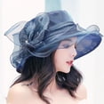 thumbnail image 1 of Sombrero para el sol para mujer, sombrero de copa de malla, sombrero para el sol de verano, sombrero retro para exteriores, sombrero para playa, francés, europeo y americano, 1 of 5