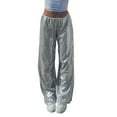 thumbnail image 2 of Xuyuer Women's Solid Sequin Casual Trousers - Sparkly Wide Leg Pants for Party Wear and Glamorous Evening Style, 2 of 6
