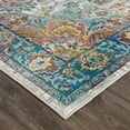 thumbnail image 4 of Hauteloom Mardin Living Room, Bedroom Area Rug - Traditional - Blue, Light Blue, Purple - 6'7" x 9', 4 of 14
