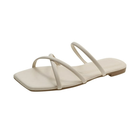 

Women Flat Sandals Cute Boho Sandals 2023 Travel Slide Sandals Wedding Dresssy Low Wedge Sandals Summer Beach Oceanside Holiday Sandals
