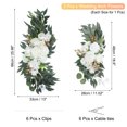 thumbnail image 2 of 26" Wedding Arch Flower Artificial Silk Floral with Clip White,2 Pack, 2 of 7
