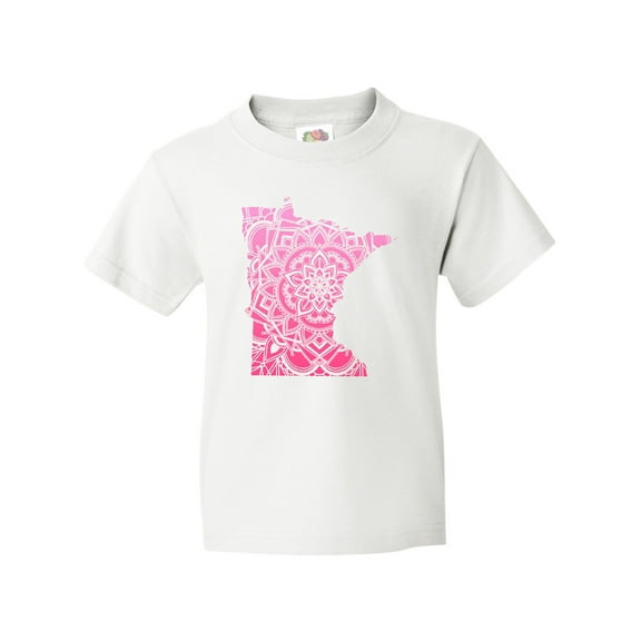 Inktastic Minnesota Silhouette Mandala Youth T-Shirt