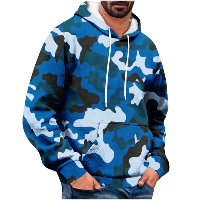 COM1950s Sweat à Capuche Homme, Sweat à Capuche Imprimé Mode Décontracté avec Cordon de Serrage et Poche, Sweat à Capuche Homme