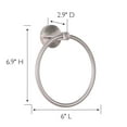 thumbnail image 6 of Design House Kelton Wall Mounted Towel Ring, Satin Nickel, 6 of 12