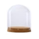 thumbnail image 2 of Campana de cristal Campana de cristal Tapa de cristal Cúpula de cristal decorativa con placa de madera S, 2 of 9