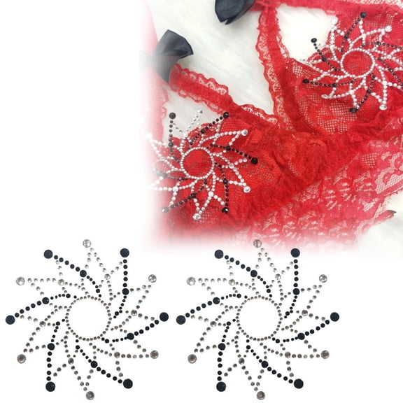 Awwp Reusable Nipple Pasties, Fun Shapes with Glitter, Suitable for Parties & Festivals, Easy to Carry, Great Gift for Her, Durable Material