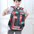 thumbnail image 6 of FORMRS Unisex School Backpack 17" Student Travel Bag with Laptop Compartment, Pink Geometric, 6 of 7