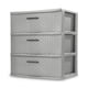 thumbnail image 1 of Cajonera Sterilite con 3 Cajones Grandes Diseño Tejida Gris, 1 of 4