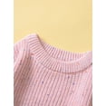 thumbnail image 4 of Franhais Baby Girl Boy Fall Jumpsuit, Knitted Dots Crew Neck Long Sleeve Snaps Sweater Romper for Toddlers, 0-24 Months, 4 of 9