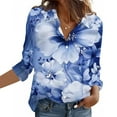 thumbnail image 4 of Fewfanhot Long Sleeve Tops for Women Button Down Shirts for Women Dressy Floral Printed Long Sleeve Blouse Business Casual Work Tops, 4 of 7
