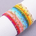 thumbnail image 2 of Top-kevin 18Pcs Colorful Bohemia Seed Beaded Bracelets Adjustable Stackable Rainbow Beaded Stretch Bracelet Multilayer Vaction Elastic Bracelet for Women, 2 of 10