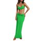 thumbnail image 2 of SAYOO Mujeres atractivas Trajes de verano Cuello halter Sin mangas Sin espalda Tops + Falda larga delgada SAYOO  Sexy, 2 of 6
