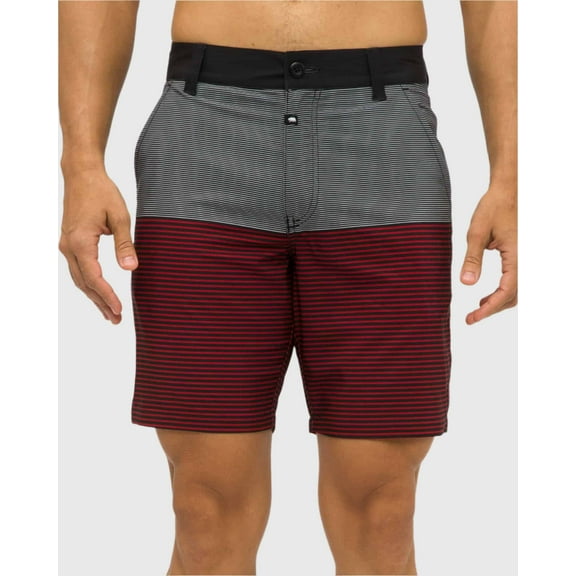 Ring of Fire Men's 4 Way Stretch Hybrid Board Shorts Quick Dry 7" Inseam Size 30 to 38