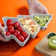 thumbnail image 2 of 1pc - Creative Christmas Tree Shape Fruit Plate Nuts Snacks Plates - Perfect For Holiday Parties, Birthdays, And Home Decor pink, 2 of 6