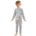 thumbnail image 6 of FORMRS Long Sleeve Top and Pants Pajama Set for Niños 2-Piece Sleepwear, Sizes 18M-8Y, Doodle Pattern, 6 of 6