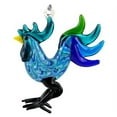 thumbnail image 2 of Dynasty Gallery Hand Crafted Glass Christmas Tree Ornament or Figurine, Rooster Glow in Dark Blue, 2 of 2