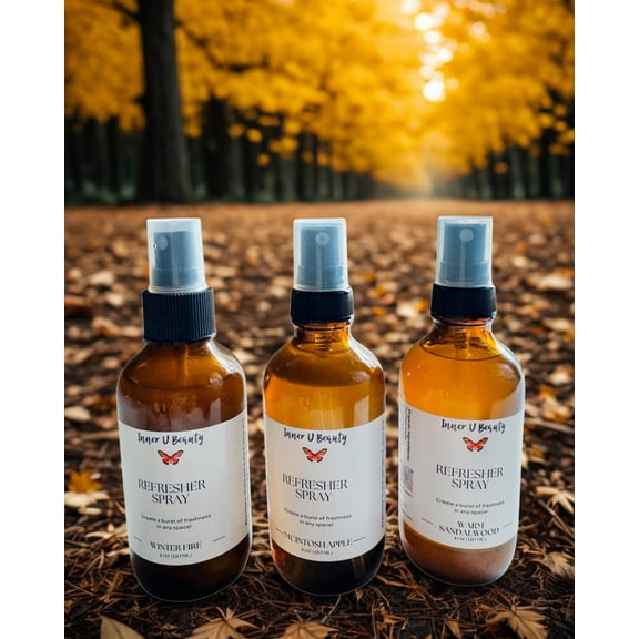 Inner U Beauty Natural Refresher Room Spray, Winter Fire Scent