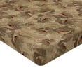 thumbnail image 4 of Ambesonne Fall Times Fitted Sheet, Abstract Art Cottagecore, King Size, Slate Brown Dark Coral, 4 of 5