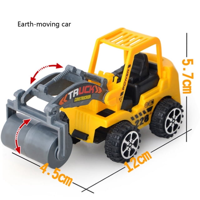6pcs Children Simulation Engineering Vehicles Car Truck excavator model Excavator Auto Model Educational Toys Bulldozer