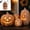 Large, variant on Fall Decor - Halloween Pumpkin Decorations Resin Pumpkin Jack O' Lantern with Flameless Candle - Vintage Autumn Farmhouse Table Decoration for Home Indoor Outdoor Front Porch Mantel (Small)