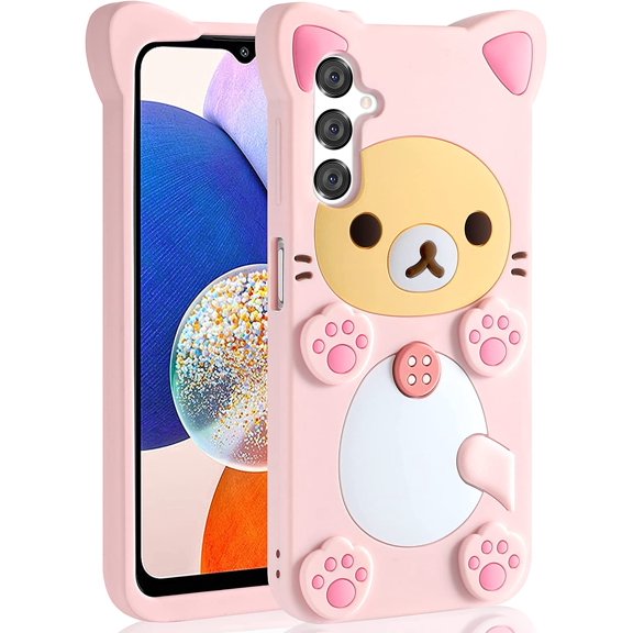 for Samsung Galaxy A14 5G 6.6'' 3D Kawaii Cute Cartoon Bear Cool Fun Funny Bear Soft TPU Case Silicone Cover For Samsung Galaxy A14