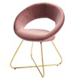 thumbnail image 5 of Side Dining Chair, Set of 2, Pink Gold, Velvet, Modern Contemporary, Kitchen Room Cafe Bistro Restaurant Hospitality, 5 of 8
