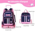 thumbnail image 3 of Mochila con ruedas MITOWERMI para niñas, mochilas escolares, 3 of 6