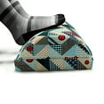 thumbnail image 5 of Chevron Foot Rest, Chevron Patchwork with Vintage Line and Retro Button Forms, Non-Slip Backing Adjustable Ergonomic Memory Foam Leg Support for Office, Multicolor, by Ambesonne, 5 of 5