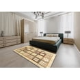 thumbnail image 5 of Ahgly Company Machine Washable Indoor Square Contemporary Brown Gold Area Rugs, 6' Square, 5 of 7