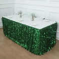 thumbnail image 5 of Efavormart 17FTX31" Rectangle Leaf Petal Taffeta Tablecloth - Decorative 3D Leaf Ruffle Table Cover for Forest Party, Wedding, Event, Dessert Tables - Green, 5 of 10