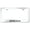 Chrome, variant on Nissan Armada Laser Etched Logo Stainless Steel License Plate Frame (Black)