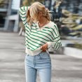 thumbnail image 1 of Pull Rayé American station Doux Confortable et Chaud pour Femmes Décontractées en Automne et Hiver tzw, 1 of 5