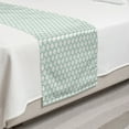 thumbnail image 2 of White Bed Runner, Simplistic Minimalist Design Maritime Oceanic Coastal Theme Water Splash Print, Decorative Accent Bedding Scarf for Hotels Homes and Guestrooms, Twin, Turquoise Cream, by Ambesonne, 2 of 2