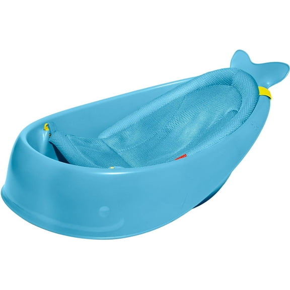 Skip Hop Baby Bath Tub, 3-Stage Smart Sling Tub, Moby, Blue