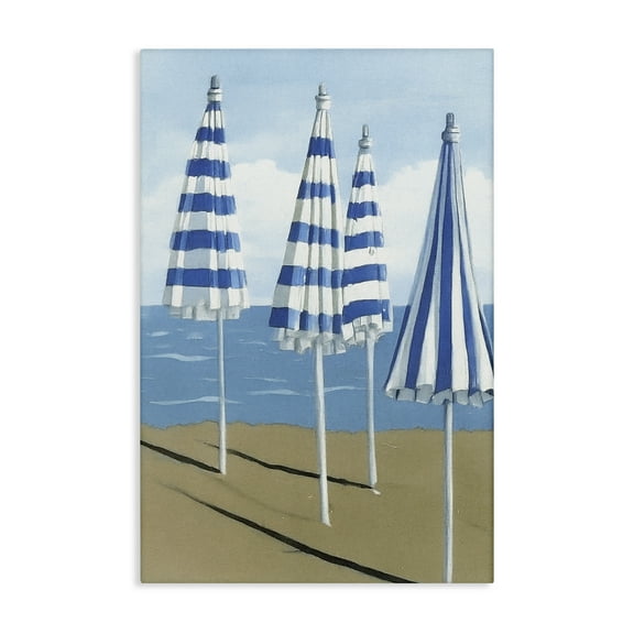 Stupell Industries Sicilian Summer Umbrellas Canvas Wall Art design by Norm Stelfox, 24 x 16