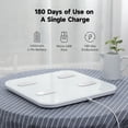 thumbnail image 2 of Yunmai Bluetooth 4.0 Smart Scale and Body Fat Monitor, White, 2 of 8