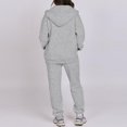 thumbnail image 6 of HKYNLAG Women 2 Piece Sweatsuits Sets Cozy Oversized Zip Up Hoodie Jogger Sweatpants Set Lounge Matching Sweat Sets Gray XL, 6 of 6