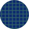 thumbnail image 1 of Ahgly Company Machine Washable Indoor Round Transitional Denim Dark Blue Area Rugs, 3' Round, 1 of 7