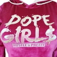 thumbnail image 4 of Hood Goodie Womens Panne Velvet Set Hooded Long Sleeve Top With Pants Pink XL, 4 of 5