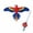 Blue, variant on Dynamic Kite Rod Line Flyer with Wing Shaped Flying Creature Design Outdoor Beach Kite