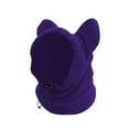 thumbnail image 4 of Gorro con orejeras de invierno para perro, suave, con capucha, resistente al viento, ajustable violeta l, 4 of 9
